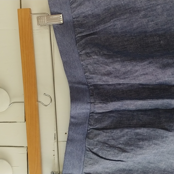 J. Jill Love Linen Cropped Straight Leg Pants Blue SZ M Petite - Picture 8 of 9